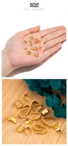 Bélières en acier inoxydable plaqué or 18K pour la création de bijoux DIY et colliers