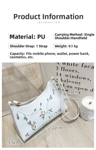 Close-up of white lace shoulder bag featuring colorful floral embroidery and gold zipper