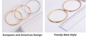Three-color minimalist bracelets with pavé zircons and measurement scale details