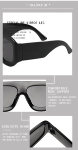 Detailed views of ergonomic temples, comfortable nose pads, and durable hinges on sunglasses