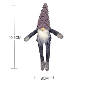 Nordic purple faceless gnome Christmas doll decoration, size 40.5cm height and 8cm width