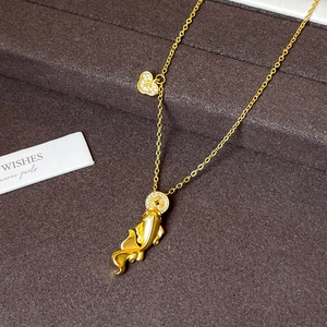 Koi Fisch Anhänger Halskette Kupfer Zirkonia Neue Chinesische Stil Lange Pullover Kette Gold Ton Elegant Geschenk Frauen