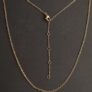 Stainless Steel Chain Necklace 18K Gold Plated With Lobster Clasp And Adjustable Extension Chain For DIY Jewelry Making