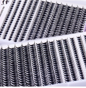 Detail of 280 clusters of dense DIY eyelashes in double large capacity trays