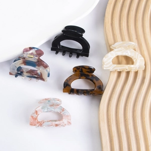 Pinces À Cheveux Motif Marbre Écaille De Tortue Fixation Forte Pince À Coiffer Pour Femmes Filles Accessoire Minimaliste Chic