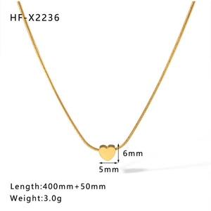 Spécifications détaillées de taille pour collier coeur avec chaîne 40+5cm et dimensions