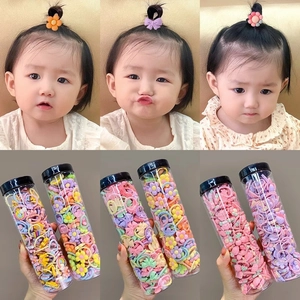 Cartoon Kids Hair Ties Elastic Rubber Bands For Toddler Girls Colorful Resin Flower Fruit Pattern Hair Accessories Styling