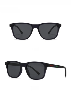 Dual view of blue and black TR sunglasses showing front and 45-degree side angles