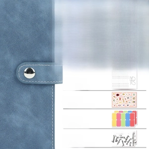 Detailed view of the A6 budget binder set with binder pockets and monthly planners