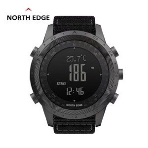 Digital Sports Watch Alloy Case Silicone Strap Waterproof Altimeter Barometer Compass Thermometer Outdoor Tactical