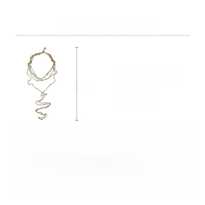 Detailed size specifications for multi-layer zircon cross pendant necklace with material details