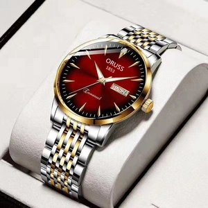 Men Quartz Watch Stainless Steel Band Waterproof Luminous Date Weekday Display Business Casual Fashion Luxury