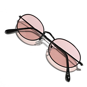 Gafas De Sol Ovaladas Retro Montura De Metal Lentes AC Coloridas Protección UV400 Vintage Hip Hop Para Hombre Y Mujer
