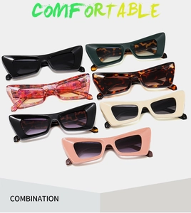 Collezione di occhiali da sole cat-eye colorati con motivi vintage in vari colori