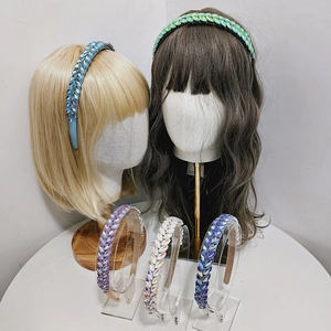 Fashion headband with colorful crystals and marquise diamond wheat spike design