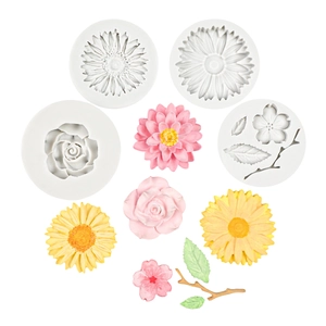 Silicone flower molds for DIY fondant cakes and daisies rose cherry blossom chocolate