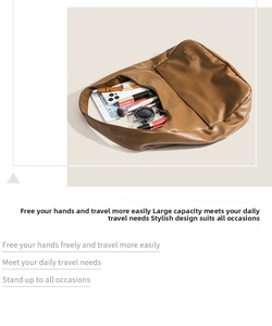 Interior view showing large capacity for tablet, smartphone, and cosmetics in tote bag