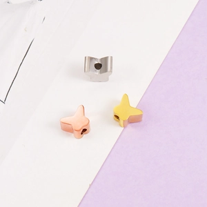 Butterfly Stainless Steel Charms Pendants For DIY Jewelry Making Mirror Polished Animal Shape Small Hole Findings