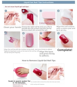 Step-by-step guide for applying and removing liquid glue on short press-on nails