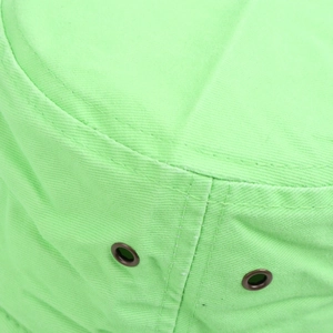 Bob vert fluo avec coutures durables et œillets métalliques pour une protection solaire d'été