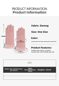 Close-up of sensitive touchscreen fingertips and warm De Velvet lining on gloves