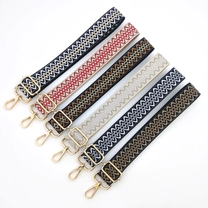Tracolla per Borsa di Ricambio Tessuta Larga Regolabile Tracolla Borsa Colorata Motivo Geometrico Con Fibbia in Metallo