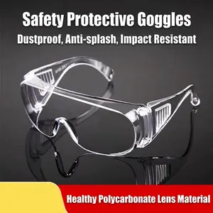 Safety Goggles Clear Polycarbonate Protective Eyewear Anti Fog Dust Impact Resistance Lab Work Over Glasses For Men Women