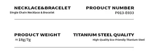 Spécifications détaillées de l'ensemble collier et bracelet hip-hop en acier inoxydable