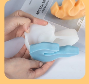 Stampo in silicone bianco flessibile ad alta elasticità per candele a corallo