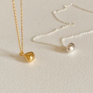 Necklace 925 Sterling Silver Dainty Minimalist Bean Waterdrop Teardrop Pendant For Women Jewelry Gift Elegant Accessory
