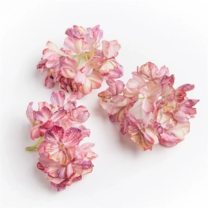 Macro detail of artificial hydrangea petals with realistic textures for DIY decor