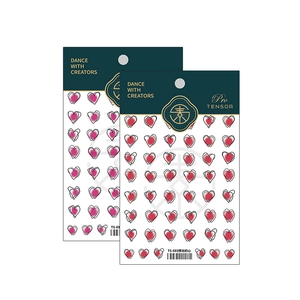 5D embossed Japanese heart nail art stickers TS-693 with matte texture for professional manicure