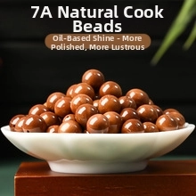 Close-up of polished 7A natural Kuka loose beads for DIY jewelry making