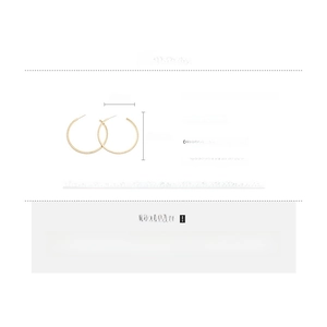 Size chart showing large round rhinestone hoop earrings dimensions 5.5cm by 5cm
