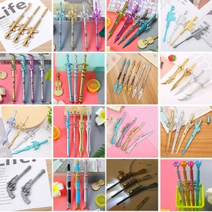 Novelty Gel Pens Creative Weapon Tool Shape Sword Rifle Hammer Wrench Design Metallic Plastic Stationery School Writing