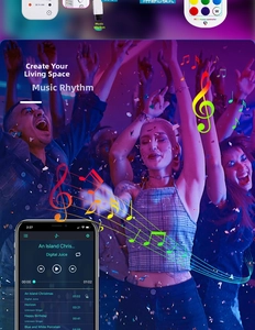 Smart RGB music controller with phone app for dynamic party light synchronization