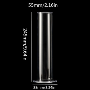 Support cylindrique transparent en acrylique pour élastiques et bracelets avec dimensions