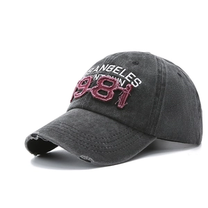 Vintage Washed Cotton Baseball Cap For Men Women Distressed Retro 1981 Los Angeles Embroidery Sun Protection Adjustable Hat
