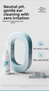 Dettaglio flacone detergente orecchie pet 100ml con beccuccio per cani, senza alcool