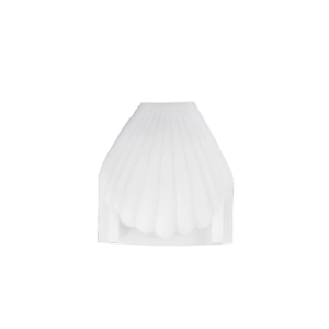 Shell shaped silicone mold for DIY flower vases and candle holders with radial texture