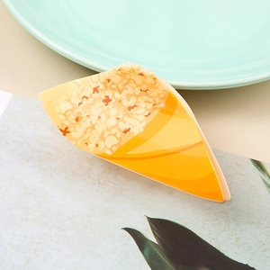 Creative popcorn and drink cup design amber acrylic hair claw clip for women hair styling