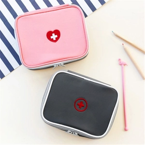 Portable First Aid Kit Oxford Cloth Medicine Storage Bag Waterproof Travel Home Emergency Organizer With Cross Embroidery