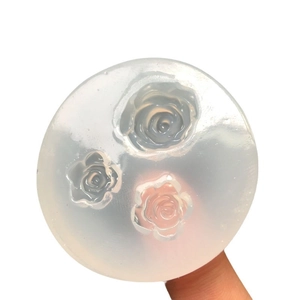 Moule rond en silicone avec motifs de roses pour bijoux en résine et pendentifs