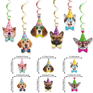 Specifiche dettagliate delle dimensioni per decorazioni a spirale per feste di cani