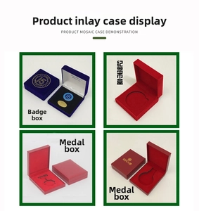Custom velvet jewelry boxes for medals and coins with precise foam lining inserts