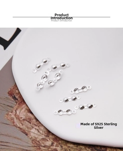 Close-up of S925 sterling silver shell clasps for DIY jewelry making and necklaces