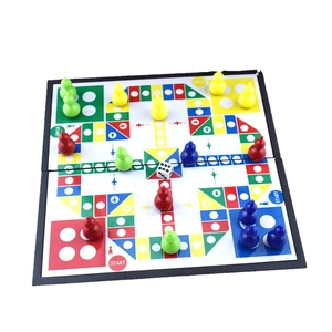 Detailed top view of 15cm foldable magnetic Ludo board game set with colorful pieces