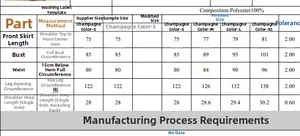 Size chart showing bust and length measurements for women's silk satin nightdress