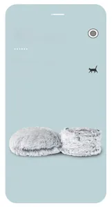 Plush pet bed in compact folded state showing small packing volume for easy transport