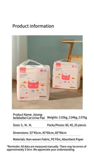 Guide des tailles détaillé pour alèses jetables épaisses pour chiens en S, M, XL